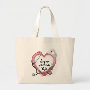 Grand Tote Bag Les infirmières ont personnalisé Fourre-tout