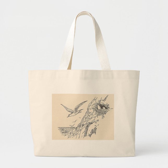 Grand Tote Bag Les Mouettes (Devant)