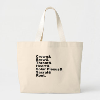 Grand Tote Bag Les sept chakras de l'hindouisme et du rituel hind