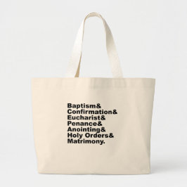 Grand Tote Bag Les Sept Sacrements du christianisme et du catholi