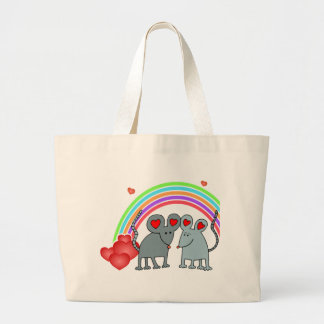 Grand Tote Bag Les souris en amour Valentines
