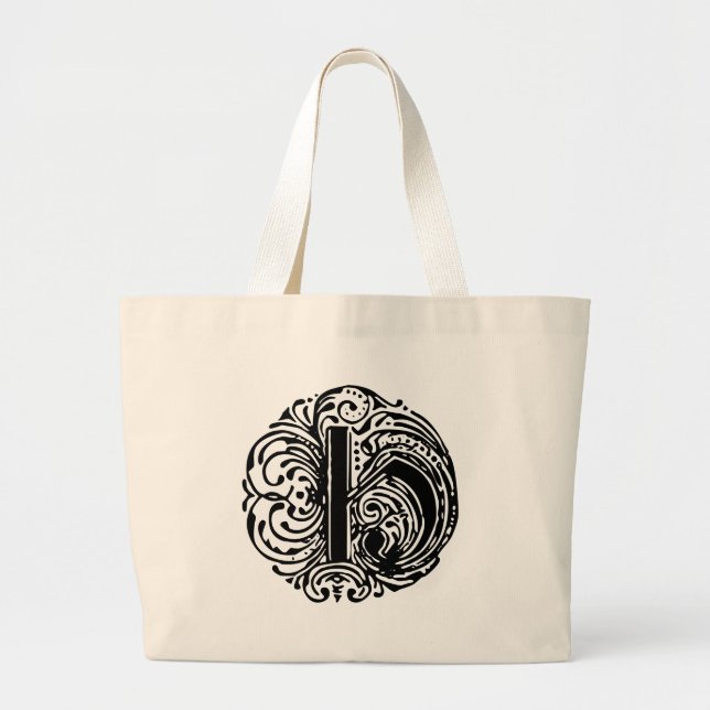 GRAND TOTE BAG LETTRE MONARIE "H" (Devant)