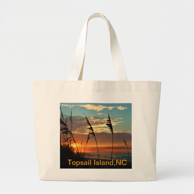 Grand Tote Bag Lever de soleil par les dunes (Devant)