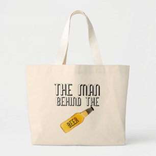 Grand Tote Bag L'homme derrière la bière