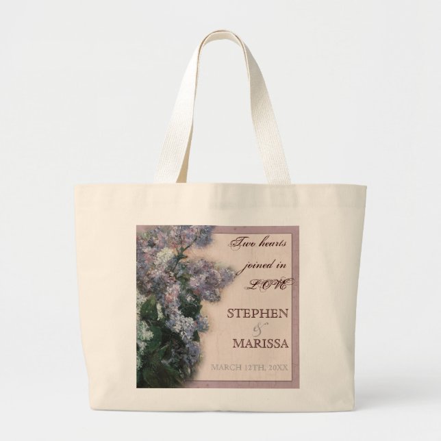 Grand Tote Bag Lilas impressionnistes - jeune mariée Fourre-tout (Devant)