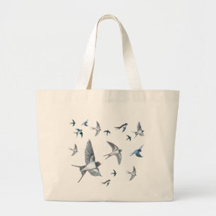Grand Tote Bag L'Illustration De L'Avalière Volante