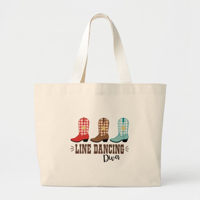 Grand Tote Bag Line Dancing Diva (Devant)