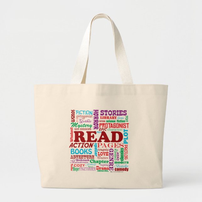 Grand Tote Bag Lisez tous à son sujet ! (Devant)