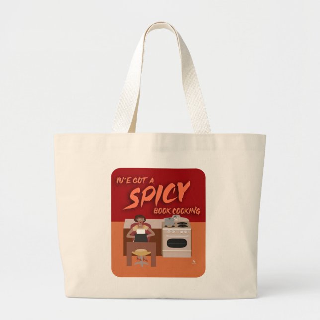 Grand Tote Bag Livre épicé Cook Romance Auteur Retro Wife (Devant)