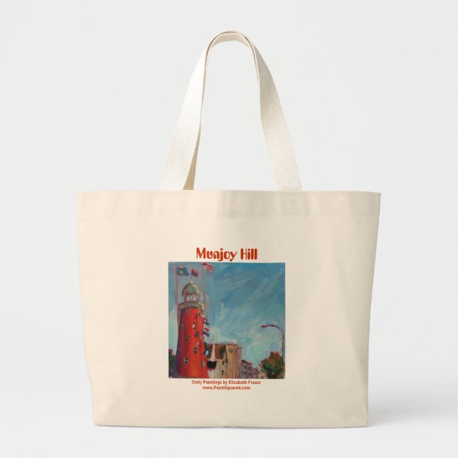 Grand Tote Bag L'observatoire de Portland • Colline de Munjoy • (Devant)