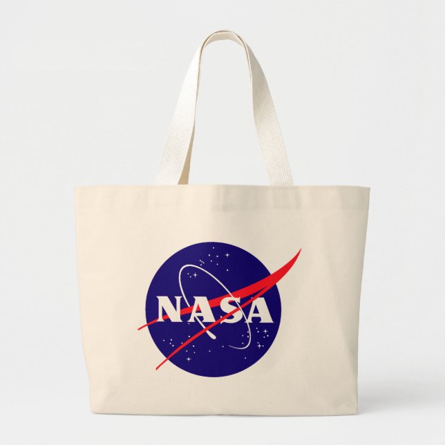 Grand Tote Bag Logo de boulette de viande de la NASA (Devant)