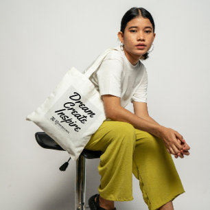 Grand Tote Bag Logo de l'entreprise de devis   Entreprise promoti