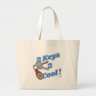 Grand Tote Bag Logo de voiture classique à deux clés 2 Cool