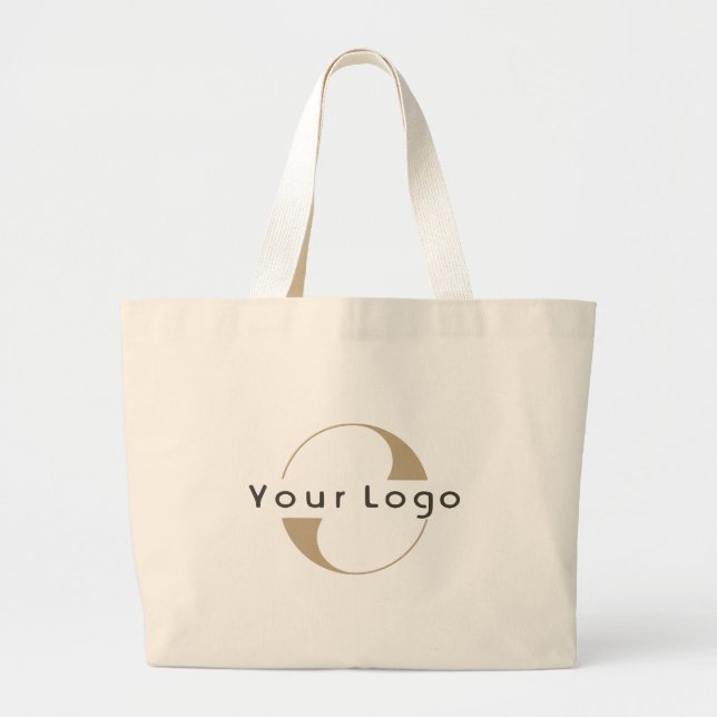 Grand Tote Bag Logo d'entreprise moderne Simple Clean Minimal Lar (Devant)