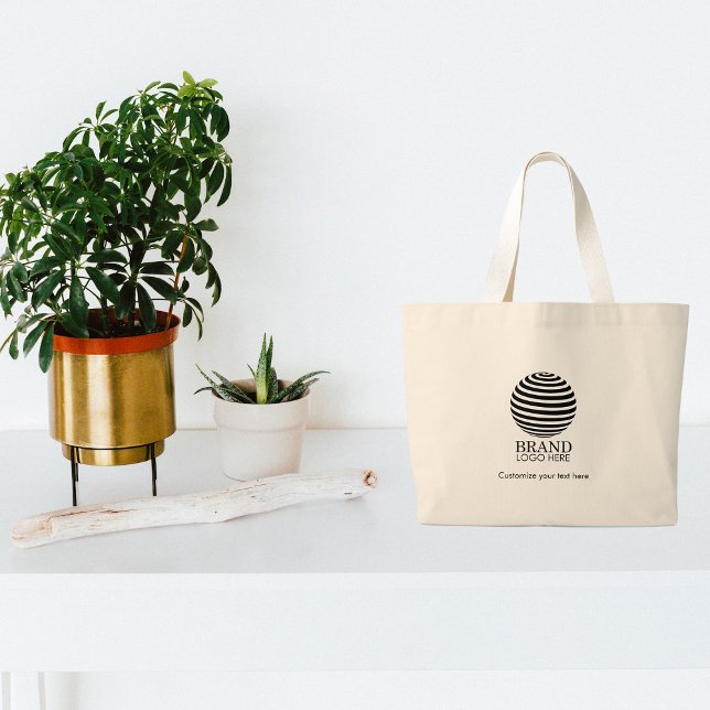 Grand Tote Bag Logo d'entreprise moderne sur mesure (Créateur téléchargé)