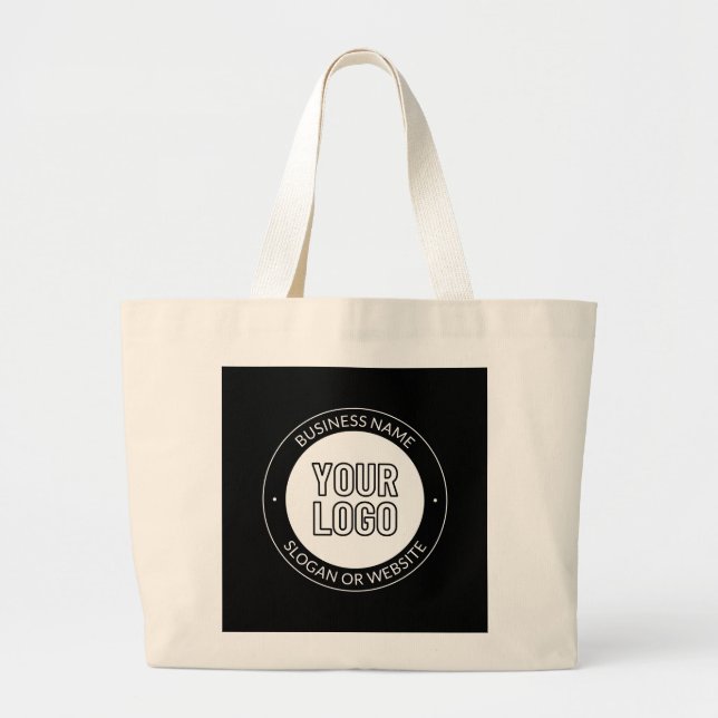 Grand Tote Bag Logo d'entreprise ou Modèle de texte de conception (Devant)