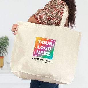 Grand Tote Bag Logo d'entreprise personnalisé, Entreprise commerc
