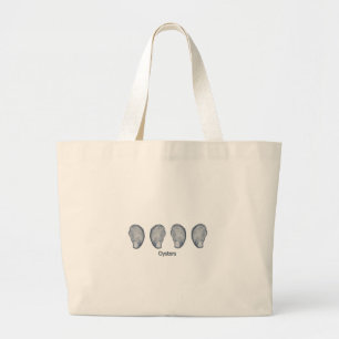 Grand Tote Bag Logo d'huîtres