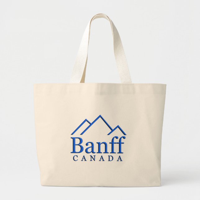 Grand Tote Bag Logo du parc national Banff (Devant)