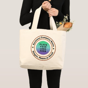 Grand Tote Bag Logo Entreprise Marqué Personnalisé