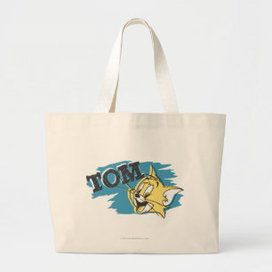 Grand Tote Bag Logo Tom Bleu et Jaune