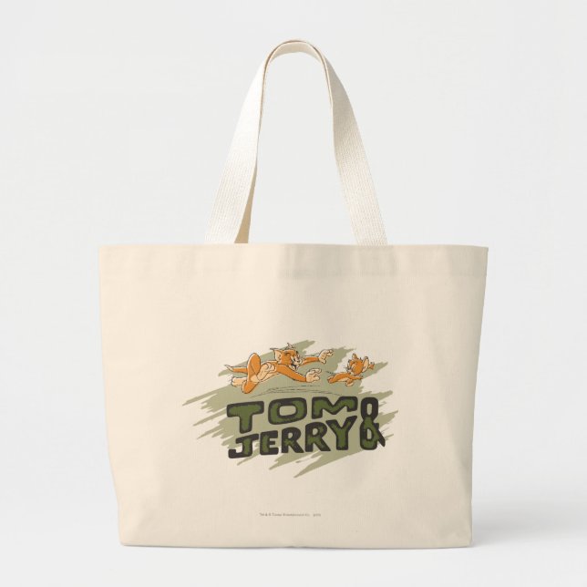 Grand Tote Bag Logo Tom et Jerry Chase (Devant)
