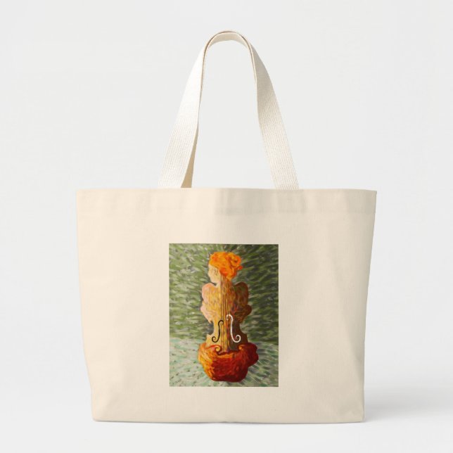 Grand Tote Bag Lonessia V1 - beauté de violon (Devant)