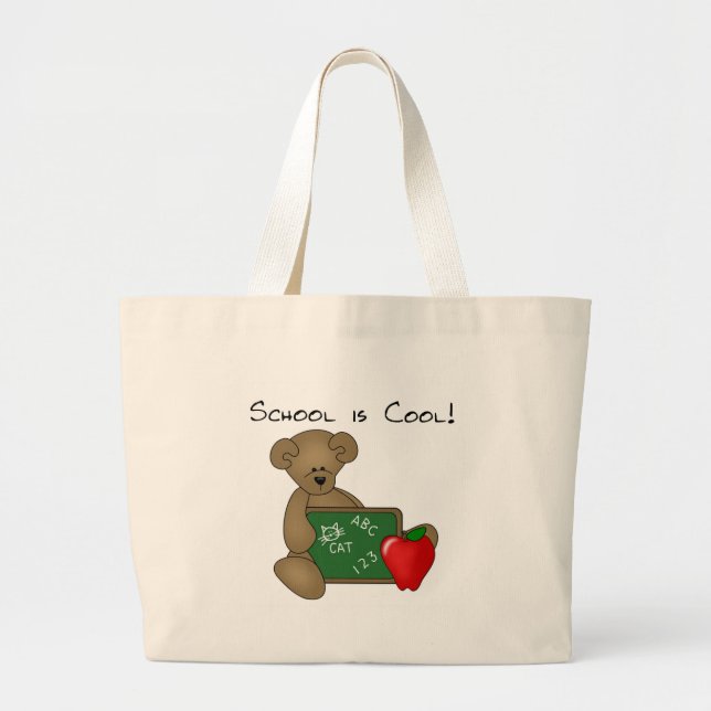 Grand Tote Bag L'ours avec l'école de conseil d'écriture est (Devant)