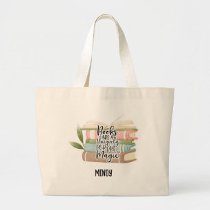 Grand Tote Bag Louveur de livre personnalisé