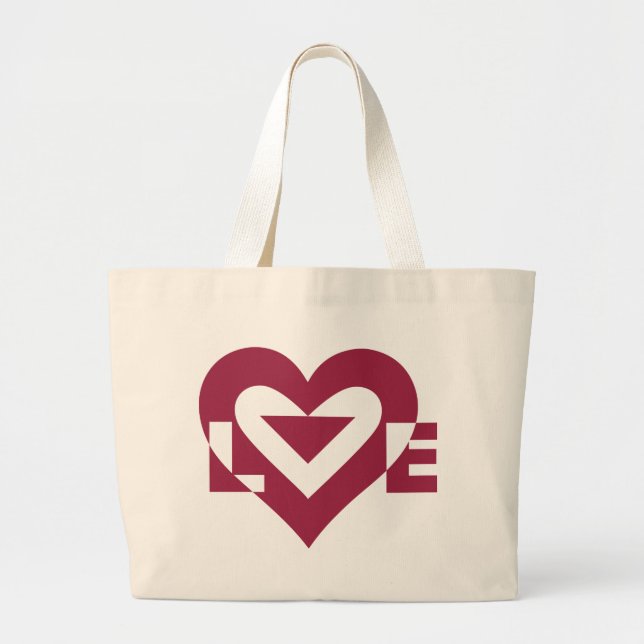 Grand Tote Bag Love Berry Purple (Devant)