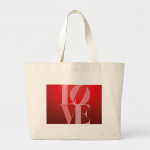 Grand Tote Bag Love Romance Rouge rose