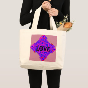 GRAND TOTE BAG LOVE ROSE MANDALA