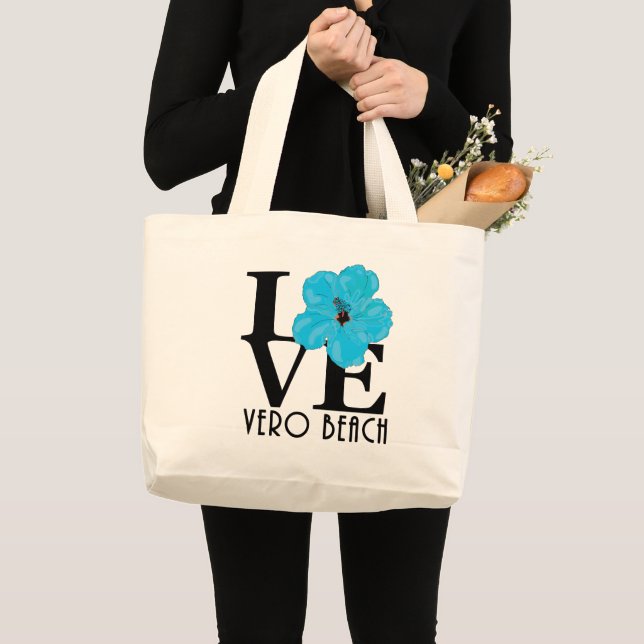Grand Tote Bag LOVE Vero Beach Floride (Devant (produit))