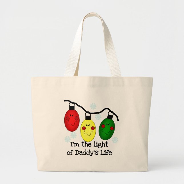 Grand Tote Bag Lumière de la vie de papa (Devant)