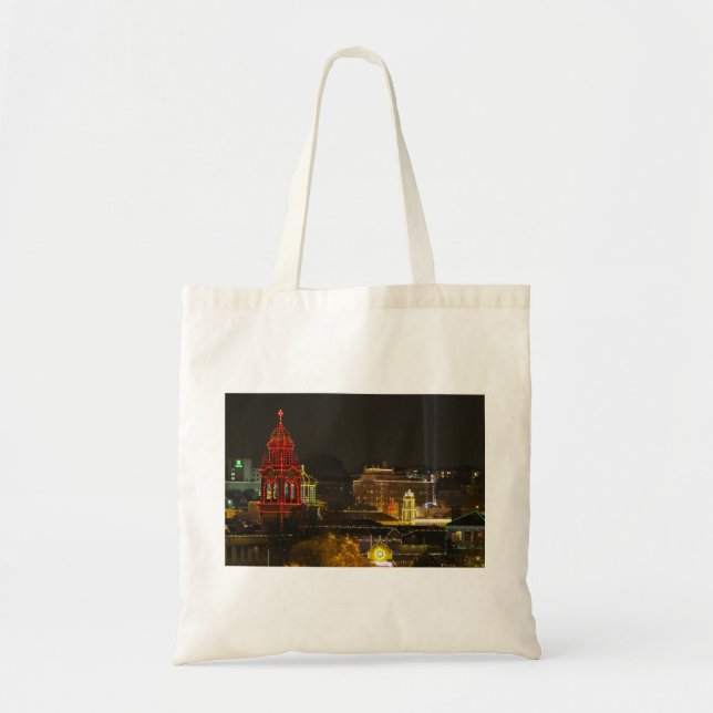 Grand Tote Bag Lumières de Kansas City Plaza (Devant)