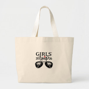 Grand Tote Bag Lunettes de soleil Palm Tree Girls Trip 2026