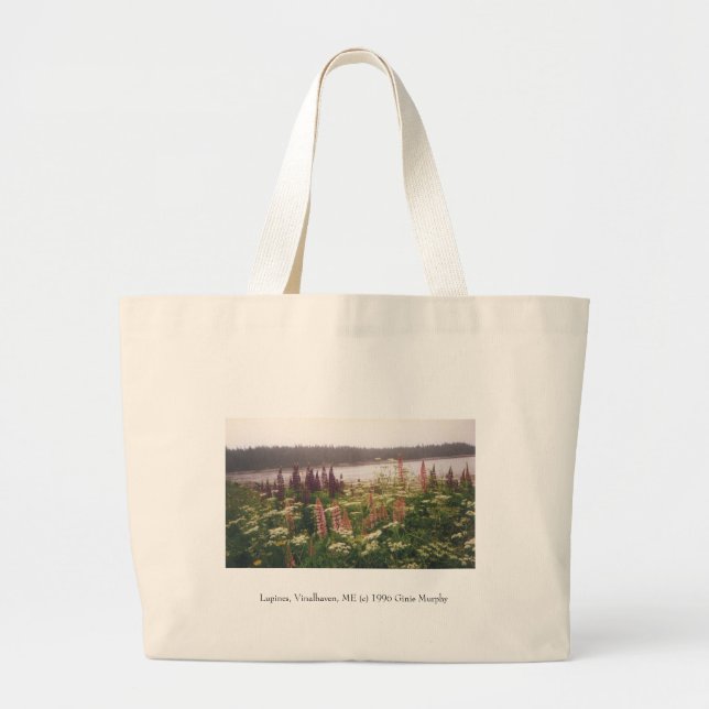 Grand Tote Bag "Lupines, Vinalhaven, Maine, 1996 " (Devant)