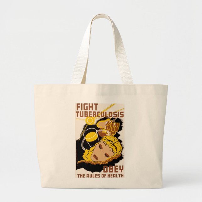 Grand Tote Bag Lutter contre la tuberculose (Devant)