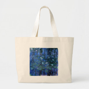 Grand Tote Bag Lys d'eau bleu Claude Monet