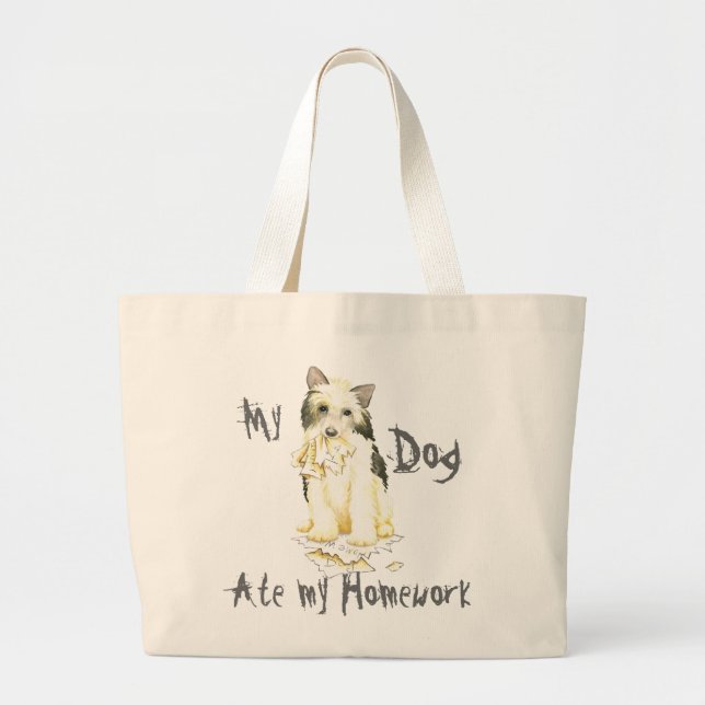 Grand Tote Bag Ma Poudrière A Mangé Mes Devoirs (Devant)