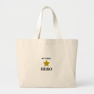 Grand Tote Bag Ma première bouteille d'eau de héros – Cadeau pour