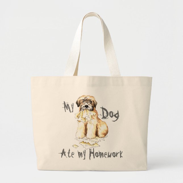 Grand Tote Bag Ma Roue A Mangé Mes Devoirs (Devant)