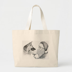 Grand Tote Bag Macksie-et-Père Noël-LARGE