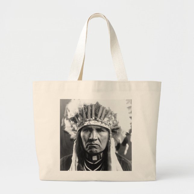 GRAND TOTE BAG MAD INDIAN NATIVE AMERICAN FOURRE-TOUT PURSE (Devant)