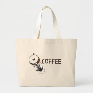 Grand Tote Bag Magie du caféAppréciez, 'dès le matin', '