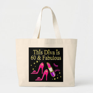GRAND TOTE BAG MAGNIFIQUE CONCEPTION DE DIVA À 60E ANNIVERSAIRE
