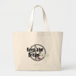 Grand Tote Bag Maintenez le rêve vivant sur le symbole de rats d