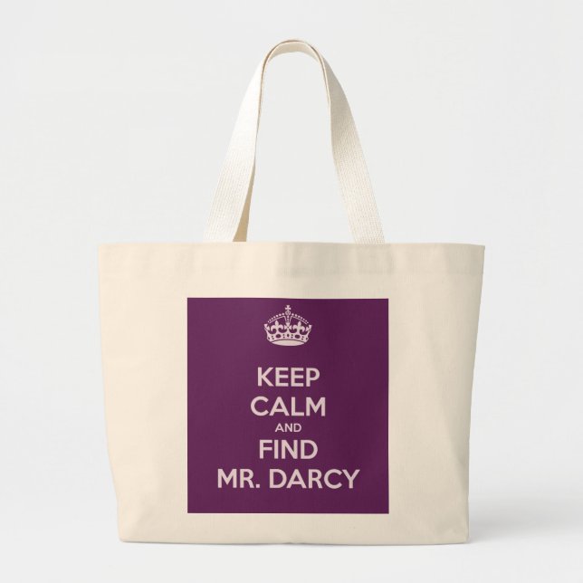Grand Tote Bag Maintenez M. Darcy Jane Austen calme et de (Devant)