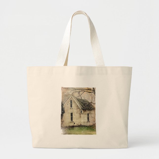 Grand Tote Bag Maison ancienne abandonnée (Devant)