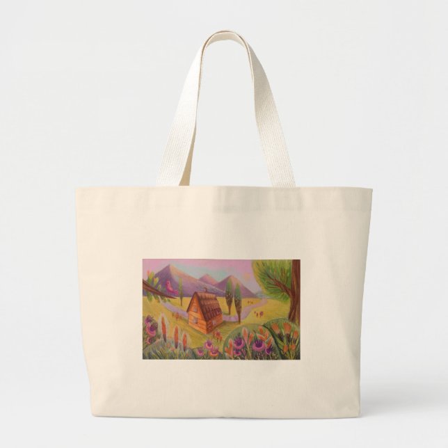 Grand Tote Bag maison confortable (Devant)